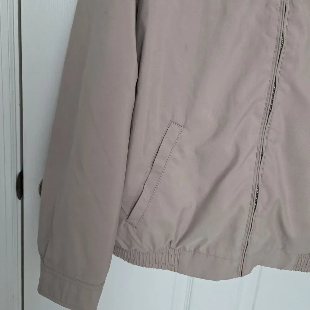 Polo Ralph Lauren Men's tan Bi-Swing Windbreaker Jacket Plaid Inlay Size XL/ TG